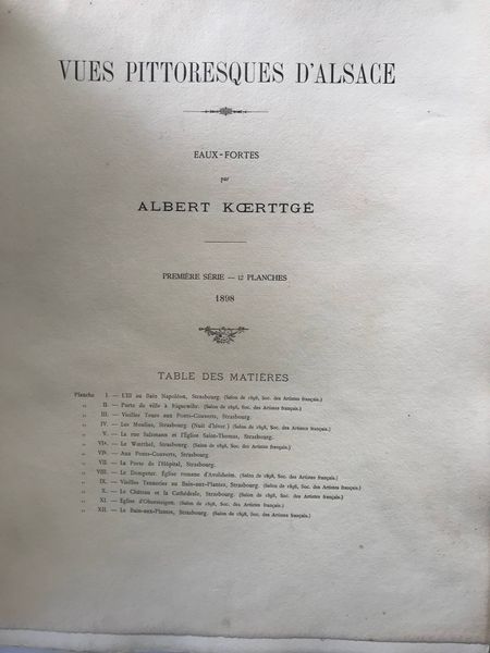 Produktbild Vues pittoresques d'Alsace. Albert Koerttgé.