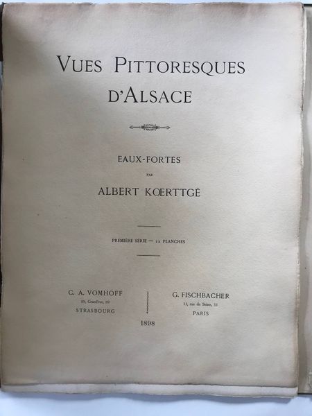 Produktbild Vues pittoresques d'Alsace. Albert Koerttgé.