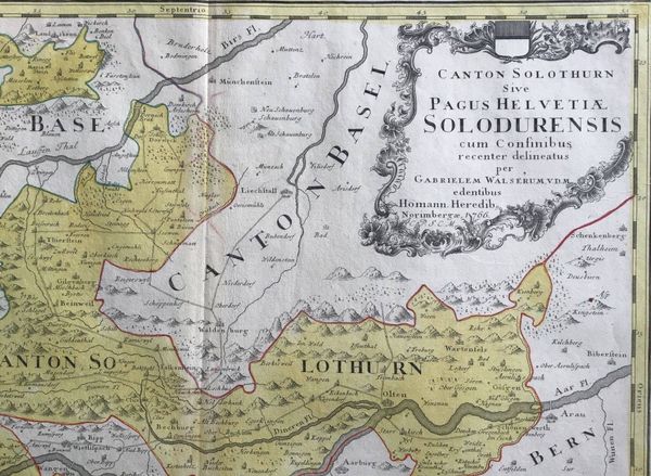 Produktbild Walserum. Homann. Suisse. Carte du Canton de Soleure.